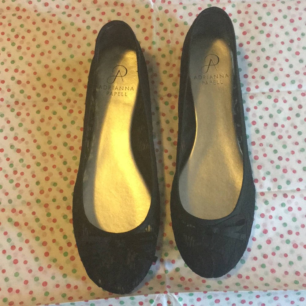 Adrianna Papell Black Lace Shoes